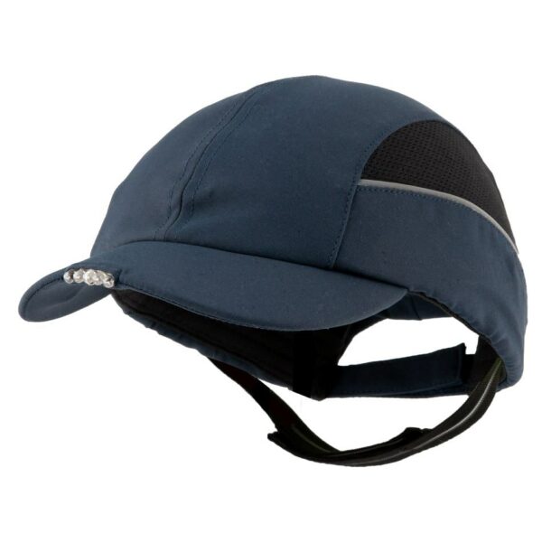Gorra de seguridad azul marino LED